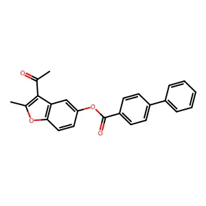 (3-Acetyl-2-methyl-1-benzofuran-5-yl) 4-phenylbenzoate structure