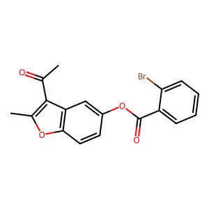 3-Acetyl-2-methyl-1-benzofuran-5-yl 2-bromobenzoate structure