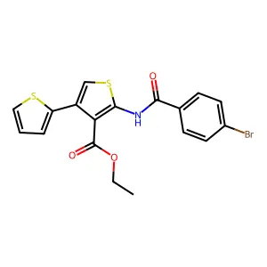 5-[(4-Bromobenzoyl)amino]-4-(ethoxycarbonyl)-2',3-bithiophene structure