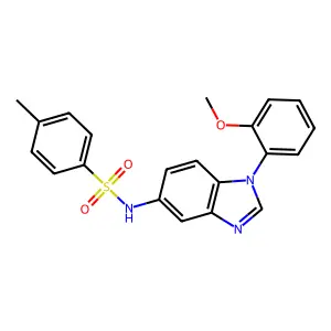 N-[1-(2-methoxyphenyl)-1H-benzimidazol-5-yl]-4-methylbenzenesulfonamide structure