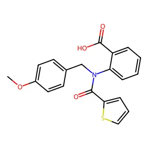 2-[(4-Methoxybenzyl)(2-thienylcarbonyl)amino]benzoic acid structure