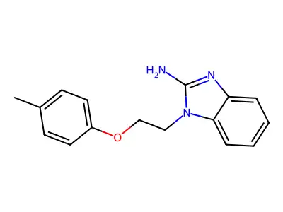 1-(2-p-Tolyloxy-ethyl)-1H-benzoimidazol-2-ylamine structure