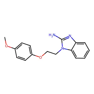 1-[2-(4-Methoxy-phenoxy)-ethyl]-1H-benzoimidazol-2-ylamine structure
