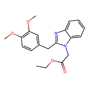 ethyl [2-(3,4-dimethoxybenzyl)-1H-benzimidazol-1-yl]acetate structure