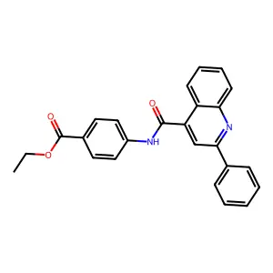 Ethyl 4-{[(2-phenylquinolin-4-yl)carbonyl]amino}benzoate structure