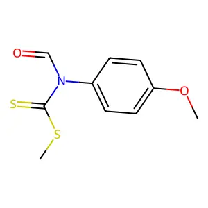 Methyl formyl(4-methoxyphenyl)carbamodithioate structure