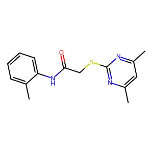 2-((4,6-Dimethylpyrimidin-2-yl)thio)-N-(o-tolyl)acetamide structure