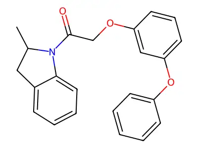 1-(2-Methylindolin-1-yl)-2-(3-phenoxyphenoxy)ethanone structure