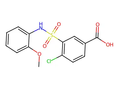 4-chloro-3-[(2-methoxyphenyl)sulfamoyl]benzoic Acid structure