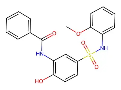 N-{2-hydroxy-5-[(2-methoxyphenyl)sulfamoyl]phenyl}benzamide structure