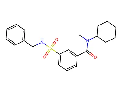 3-(benzylsulfamoyl)-N-cyclohexyl-N-methylbenzamide structure