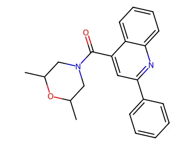 (2,6-Dimethylmorpholin-4-yl)(2-phenylquinolin-4-yl)methanone structure