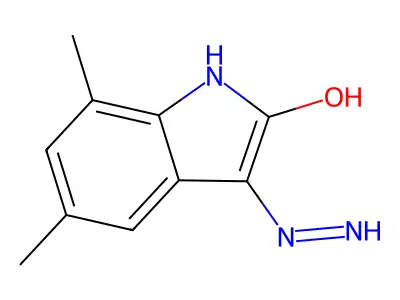 3-Hydrazinyl-5,7-dimethyl-2H-indol-2-one structure