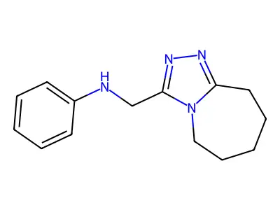 N-(6,7,8,9-tetrahydro-5H-[1,2,4]triazolo[4,3-a]azepin-3-ylmethyl)aniline structure