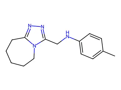 (6,7,8,9-Tetrahydro-5H-[1,2,4]triazolo[4,3-a]azepin-3-ylmethyl)-p-tolyl-amine structure