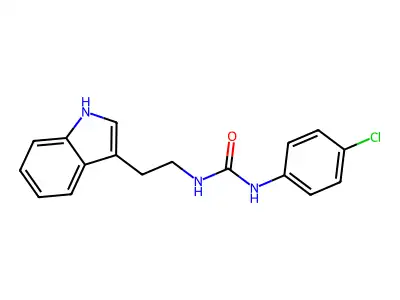 1-(4-chlorophenyl)-3-[2-(1H-indol-3-yl)ethyl]urea structure
