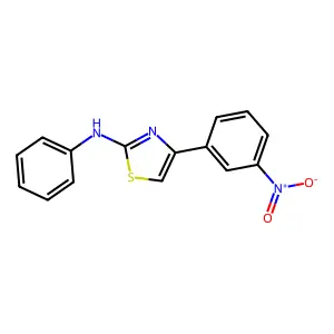 4-(3-nitrophenyl)-N-phenyl-1,3-thiazol-2-amine structure