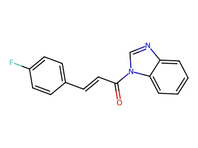 (E)-1-(1H-benzo[d]imidazol-1-yl)-3-(4-fluorophenyl)prop-2-en-1-one structure