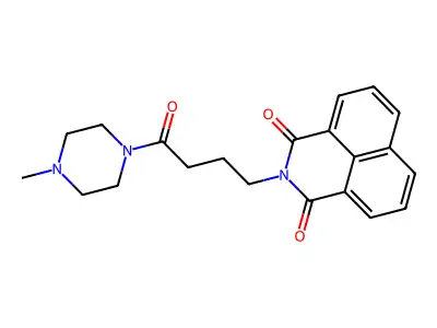 2-[4-(4-Methylpiperazin-1-yl)-4-oxobutyl]benzo[de]isoquinoline-1,3-dione structure