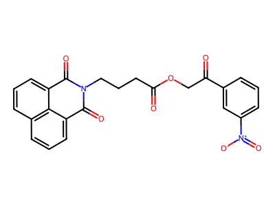 [2-(3-Nitrophenyl)-2-oxoethyl] 4-(1,3-dioxobenzo[de]isoquinolin-2-yl)butanoate structure