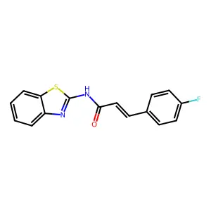 (E)-N-(benzo[d]thiazol-2-yl)-3-(4-fluorophenyl)acrylamide structure
