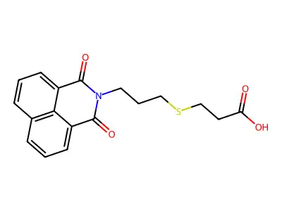 3-[3-(1,3-Dioxo-2-benzo[de]isoquinolinyl)propylthio]propanoic acid structure