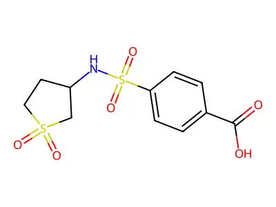 4-[(1,1-Dioxo-1lambda6-thiolan-3-yl)sulfamoyl]benzoic acid structure