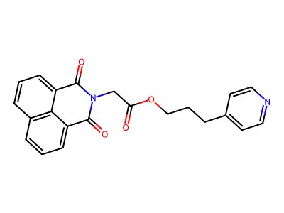 3-(pyridin-4-yl)propyl (1,3-dioxo-1H-benzo[de]isoquinolin-2(3H)-yl)acetate structure