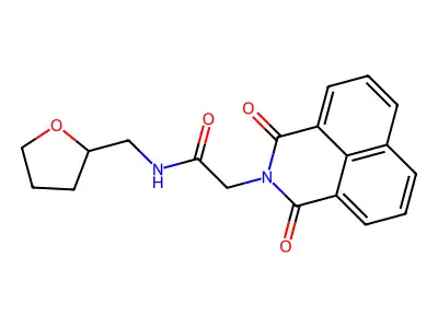 2-(1,3-dioxobenzo[de]isoquinolin-2-yl)-N-(oxolan-2-ylmethyl)acetamide structure