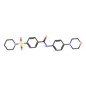 N-(4-morpholin-4-ylphenyl)-4-piperidin-1-ylsulfonylbenzamide structure