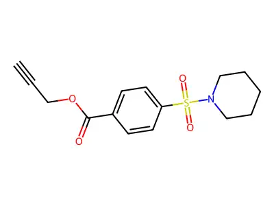Prop-2-yn-1-yl 4-(piperidin-1-ylsulfonyl)benzoate structure