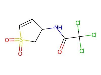 2,2,2-trichloro-N-(1,1-dioxido-2,3-dihydrothiophen-3-yl)acetamide structure