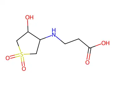 3-[(4-Hydroxy-1,1-dioxothiolan-3-yl)amino]propanoic acid structure
