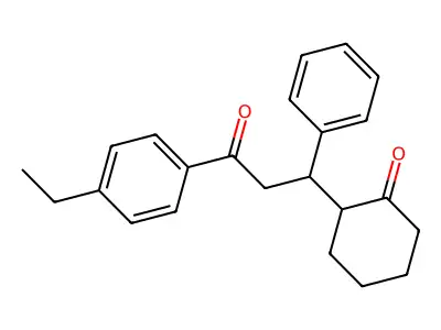 2-[3-(4-Ethylphenyl)-3-oxo-1-phenylpropyl]cyclohexan-1-one structure