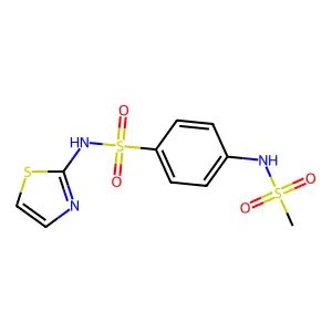 4-(methanesulfonamido)-N-(1,3-thiazol-2-yl)benzenesulfonamide structure