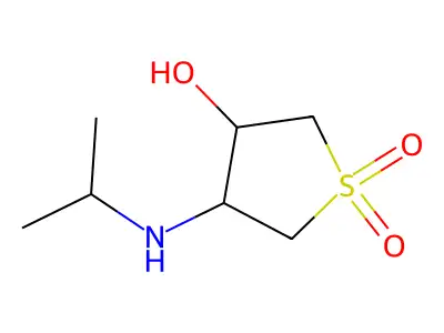 3-Hydroxy-4-[(methylethyl)amino]thiolane-1,1-dione structure