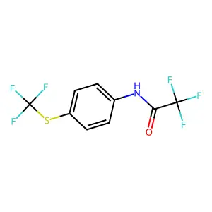 2,2,2-trifluoro-N-{4-[(trifluoromethyl)sulfanyl]phenyl}acetamide structure