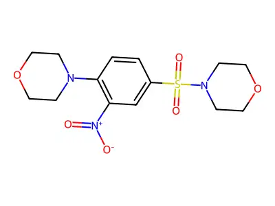 4-[4-(Morpholine-4-sulfonyl)-2-nitrophenyl]morpholine structure