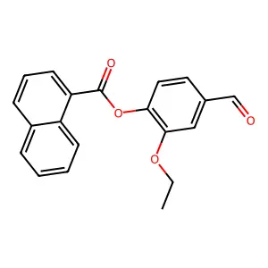 2-Ethoxy-4-formylphenyl naphthalene-1-carboxylate structure