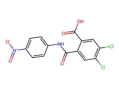 4,5-Dichloro-2-({4-nitroanilino}carbonyl)benzoic acid structure