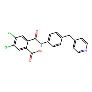 4,5-dichloro-2-[[4-(pyridin-4-ylmethyl)phenyl]carbamoyl]benzoic Acid structure