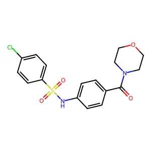 4-chloro-N-[4-(morpholine-4-carbonyl)phenyl]benzenesulfonamide structure