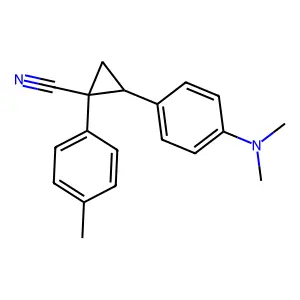 Cyclopropanecarbonitrile, 2-(p-(dimethylamino)phenyl)-1-p-tolyl- structure