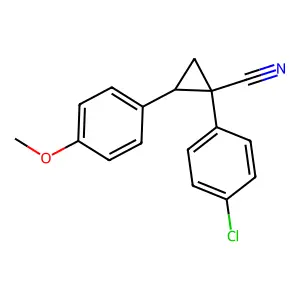 Cyclopropanecarbonitrile, 1-(p-chlorophenyl)-2-(p-methoxyphenyl)- structure