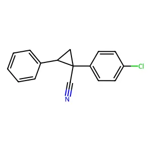 Cyclopropanecarbonitrile, 1-(p-chlorophenyl)-2-phenyl- structure