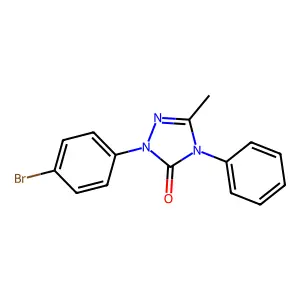 delta2-1,2,4-Triazolin-5-one, 1-(p-bromophenyl)-3-methyl-4-phenyl- structure