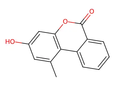 3-hydroxy-1-methyl-6H-benzo[c]chromen-6-one structure
