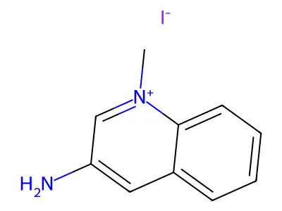 1-Methyl-3-aminoquinolinium iodide structure