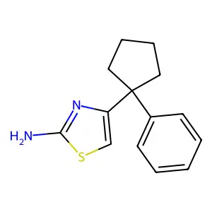 4-(1-Phenylcyclopentyl)-1,3-thiazol-2-amine structure