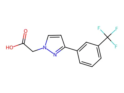 3-[3-(Trifluoromethyl)phenyl]-1H-pyrazol-1-ylacetic acid structure